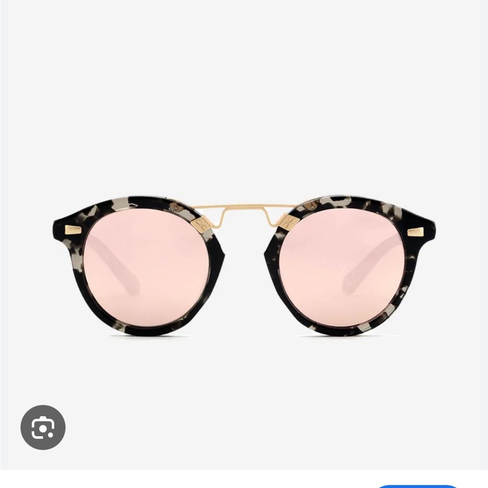 KREWE St. Louis Tortoiseshell and Pink Mirrored Sunglasses